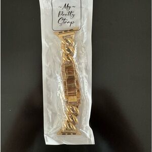 Gold Apple Watch strap with 42/44/45mm adapters